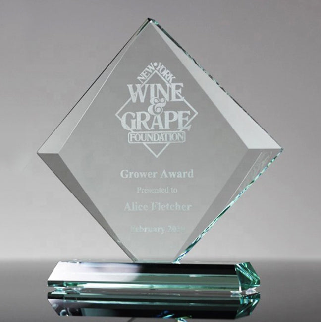 Eco Elegance Green-Edge Crystal Award - 9389