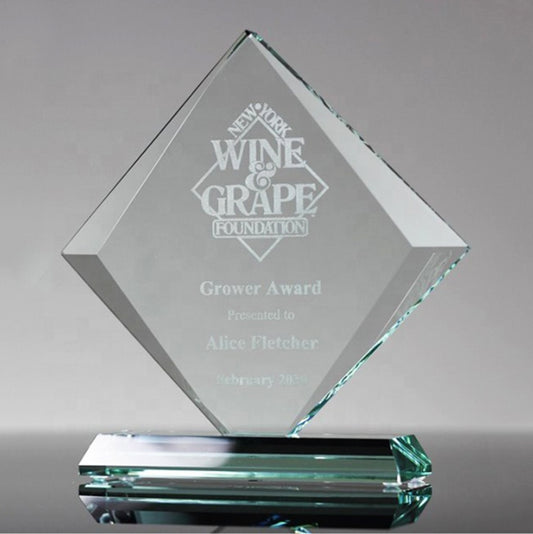Eco Elegance Green-Edge Crystal Award - 9389