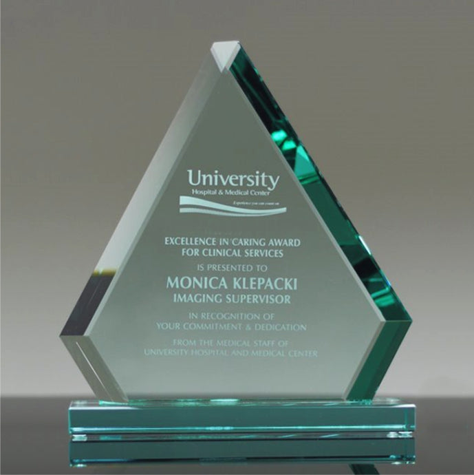 Eco Elegance Green-Edge Crystal Award