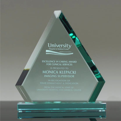 Eco Elegance Green-Edge Crystal Award