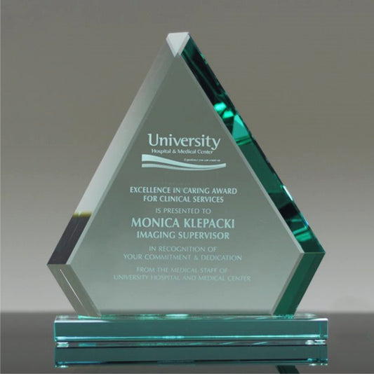 Eco Elegance Green-Edge Crystal Award