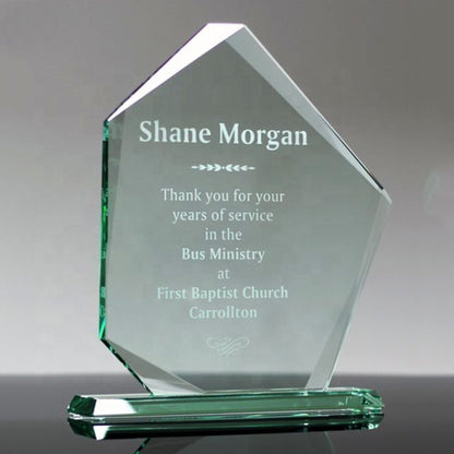 Eco Elegance Green-Edge Crystal Award