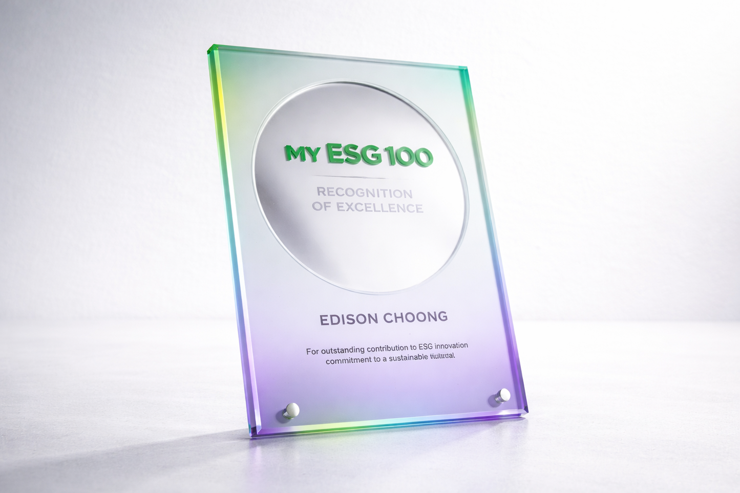 Colour Glow Series Acrylic Award Plaque - 5226