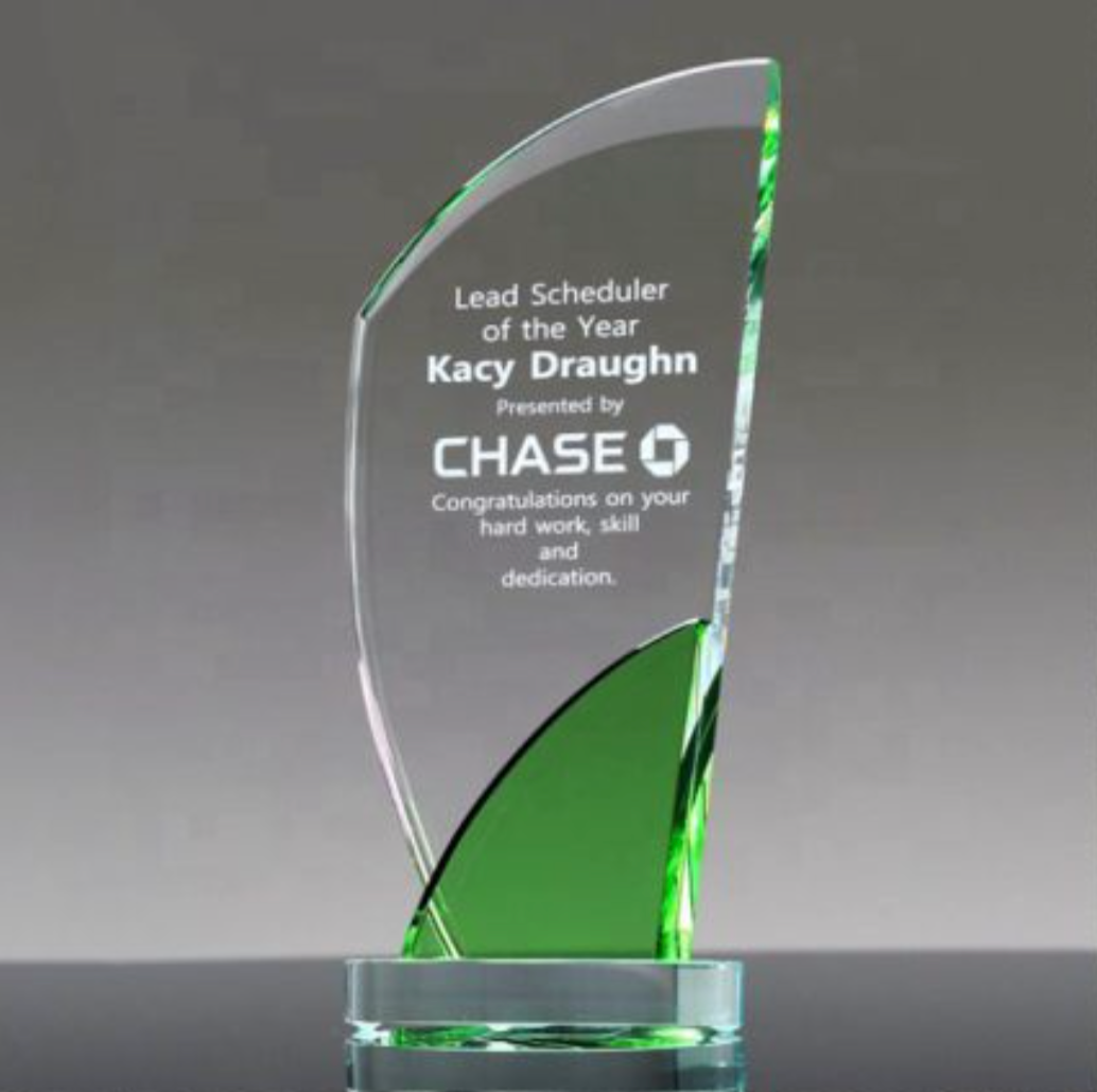 Trophy Tailor Singapore Crystal Plaque customised award 