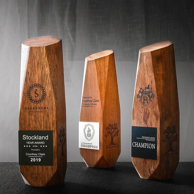 Sustainable Solid Wood Trophy
