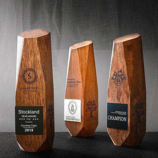 Sustainable Solid Wood Trophy