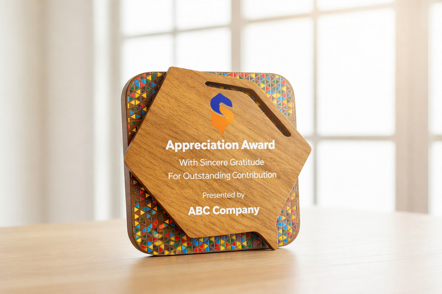 Premium Natural Wood Plaque - 7717