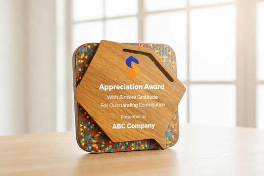 Premium Natural Wood Plaque - 7717