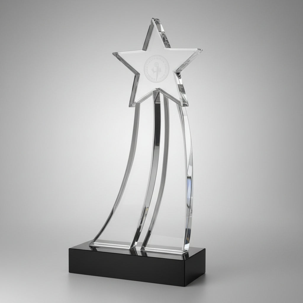 Trophy Tailor Singapore Crystal Awards Star shaped 9308