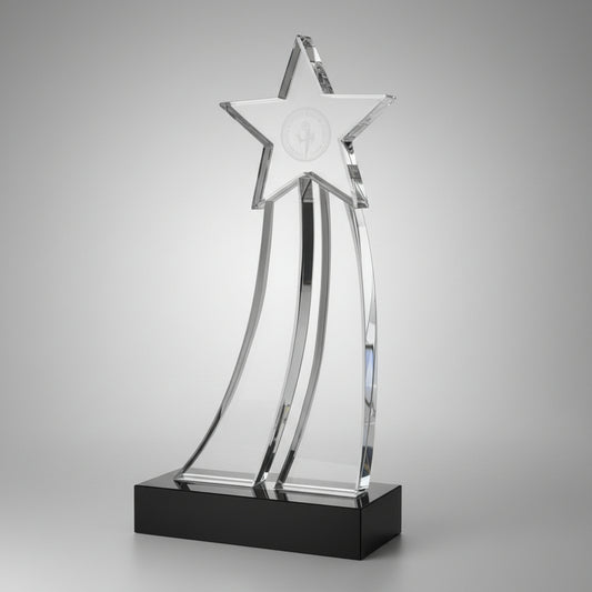 Trophy Tailor Singapore Crystal Awards Star shaped 9308