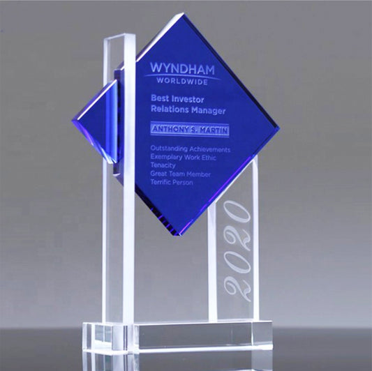 Trophy Tailor Singapore Crystal Plaque Award Recognition 9384